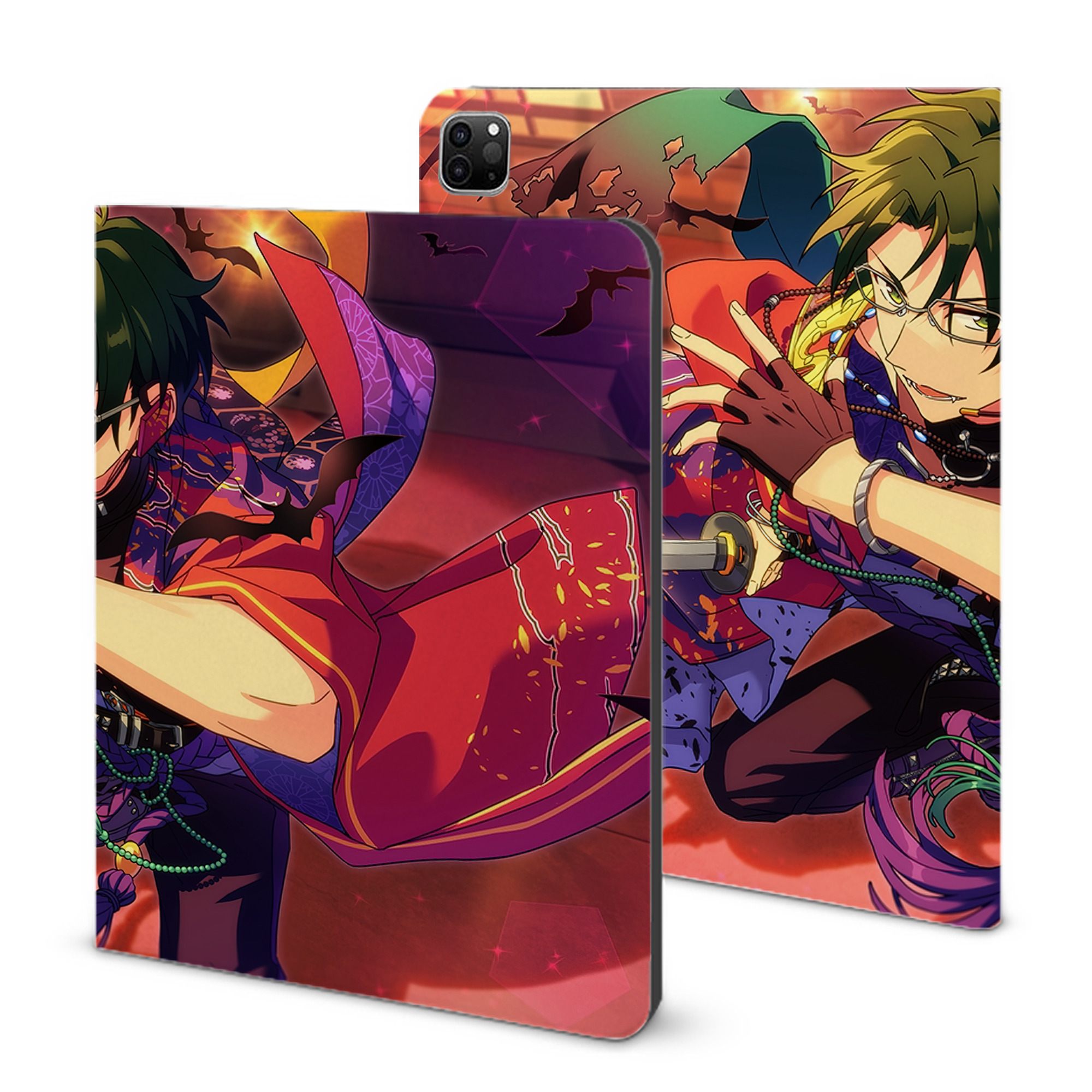 （画像用） あんさんぶるスターズ! Ensemble Stars IPad ケース ブック型 PUレザー TPU 耐衝撃 軽量 薄型 ペン収納なし 全面保護 IPad 各モデル対応